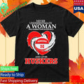 Never Underestimate A Woman Who Understands Basketball And Loves Nebraska Huskers Shirt Unisex , , , Long Sleeve Tee