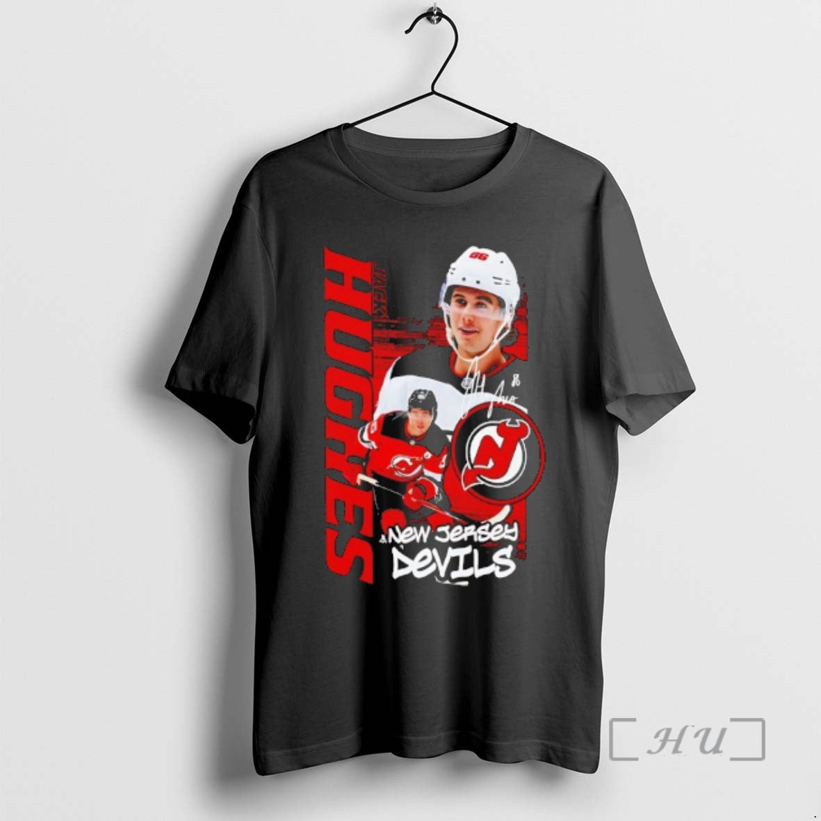 New Jack Hughes New Devils Hockey Playmaker Autographed