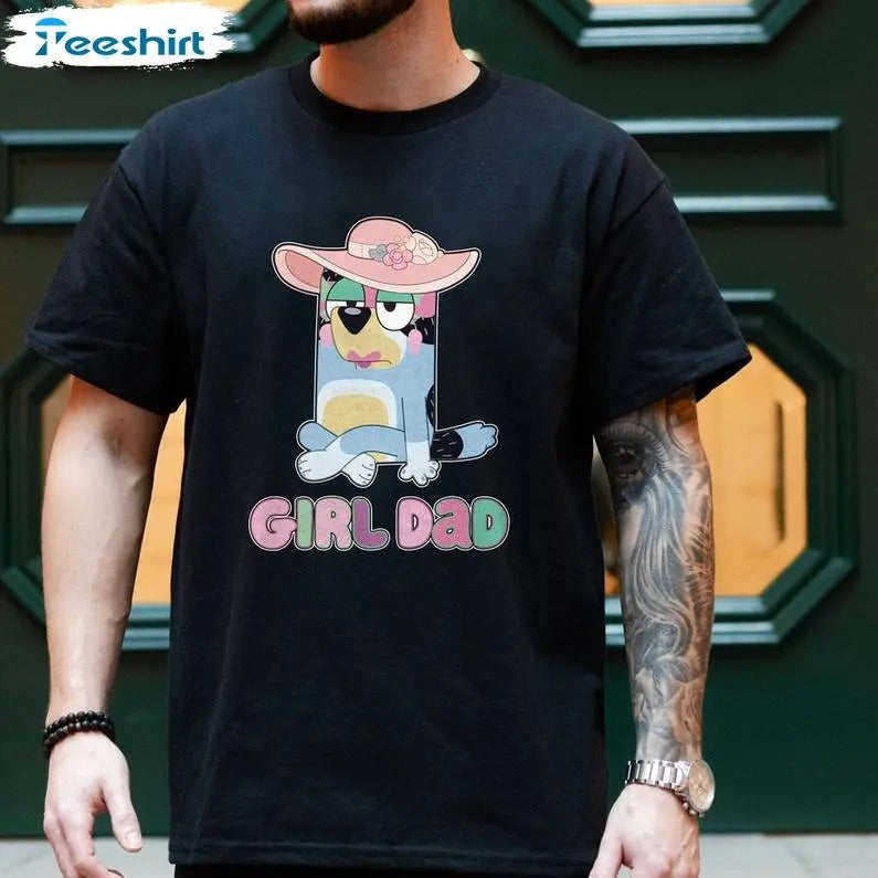 New Rare Girl Dad Limited Bluey Rad Dad Shirt T-Shirts