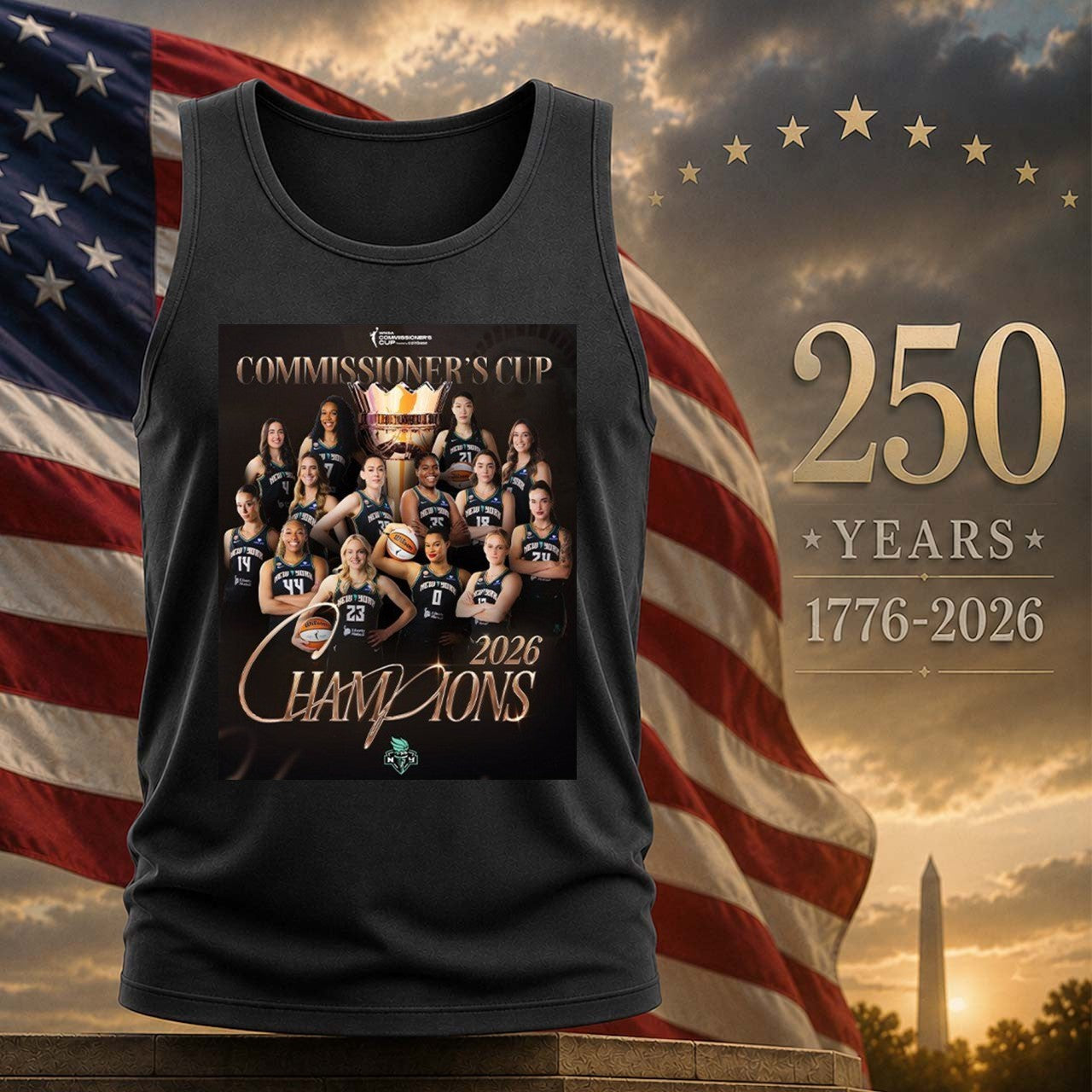 New York Liberty 2026 WNBA Commissioners Cup Champions Shirt