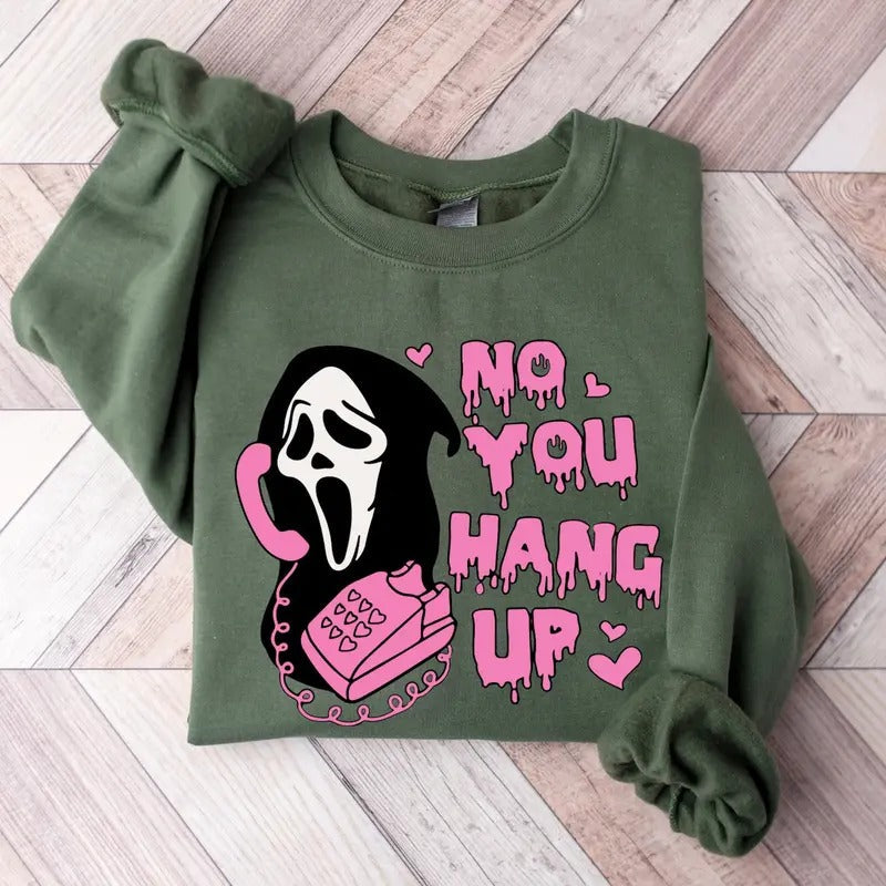 No You Hang Up Funny Ghostface Dating Halloween No You Hang Up Cotton Classic Menswear T-Shirts