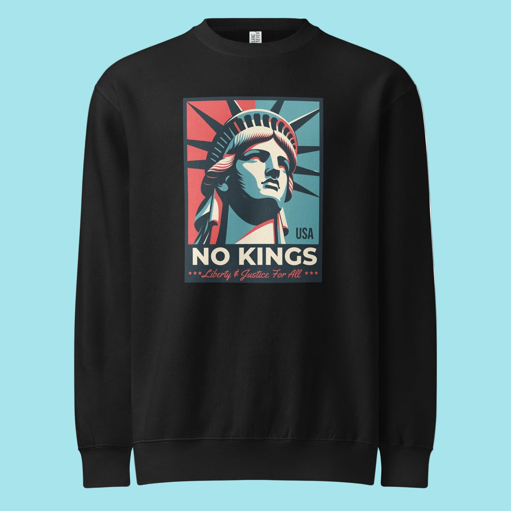 No Kings Liberty Justice All Crew Neck T-Shirts