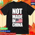 Not Made in China American Flag Shirt Unisex , , , Long Sleeve Tee
