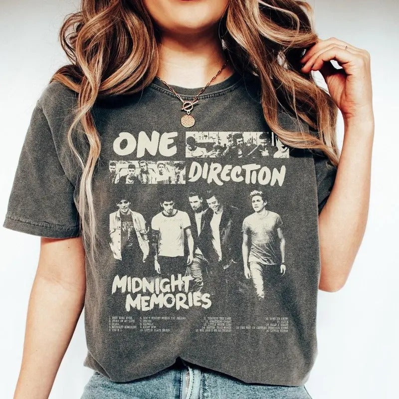 O.Ne Dir.Ection Pop Music Shirt One Funny Direction Shirt Retro Direction Music Album Shirt 1D T-Shirts