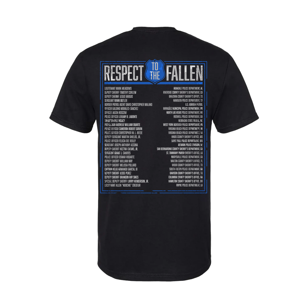 Back Blue Police Commemorative SIGNED T-Shirts