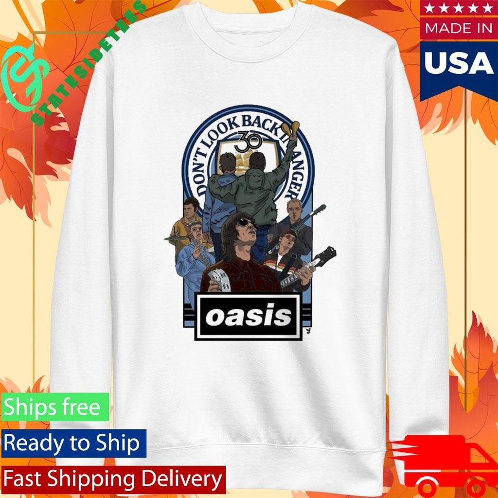 Oasis Don’t Look Back In Anger 30th Anniversary Shirt Unisex , , , Long Sleeve Tee