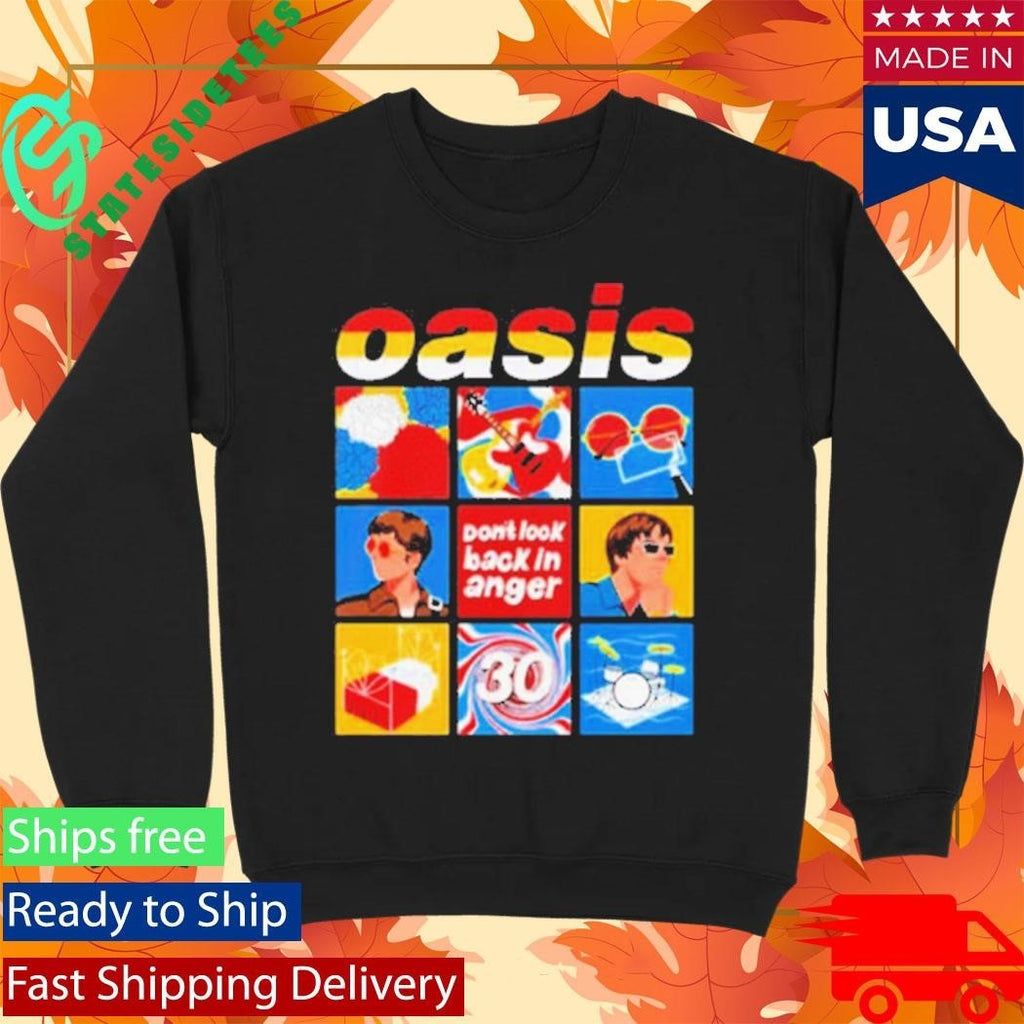 Oasis Don’t Look Back In Anger Celebrate 30 Years Of The Iconic Anthem Shirt Unisex , , , Long Sleeve Tee