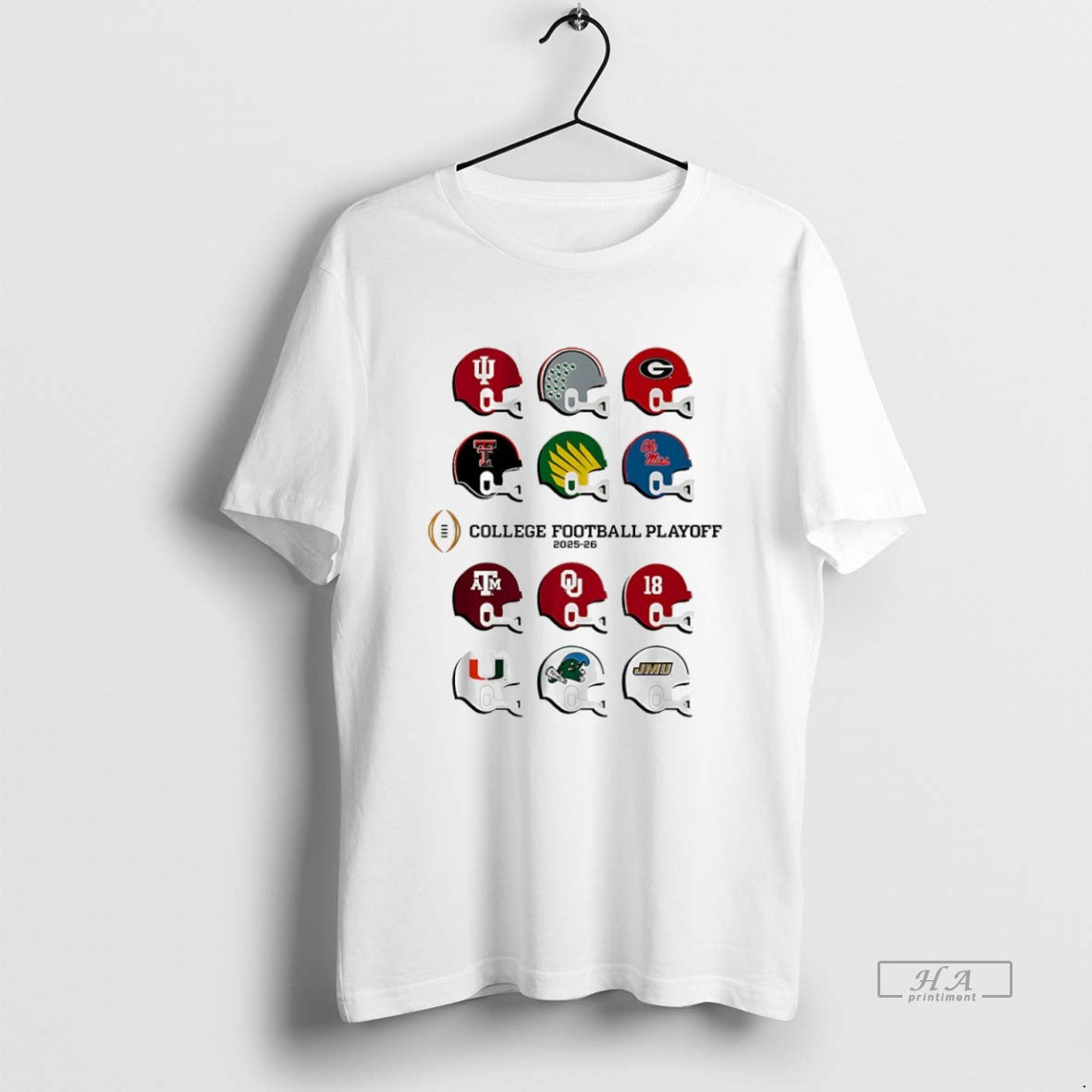 Official 2025 2026 College Football Playoff Field Toy Team Helmets Circle