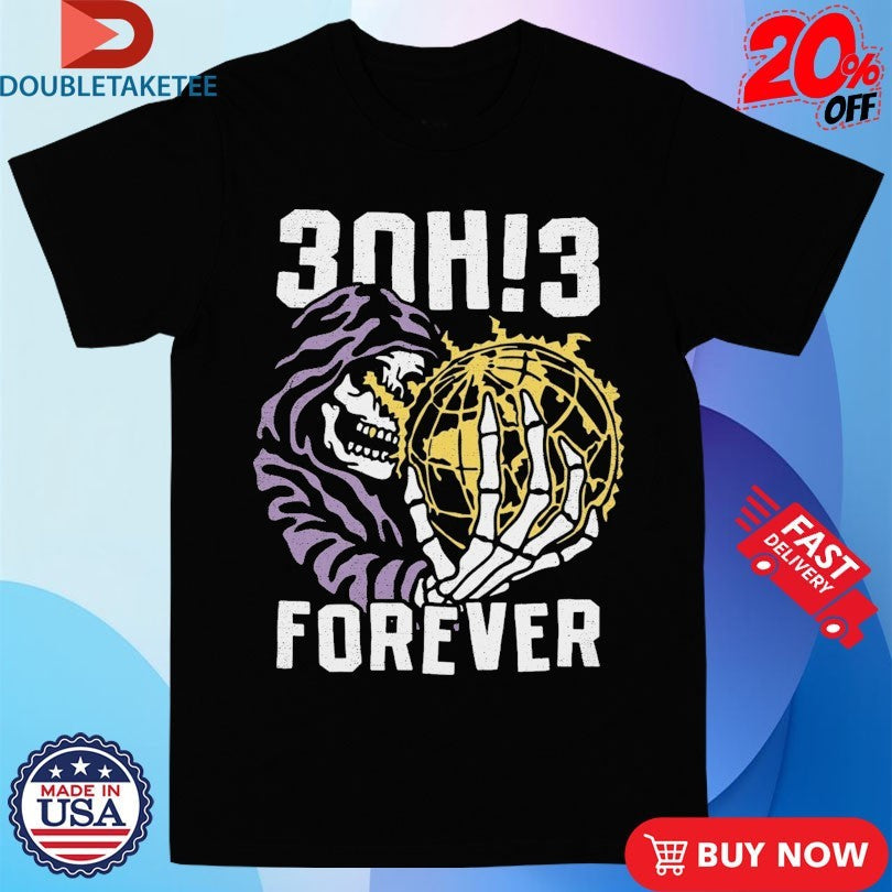 Official 3Oh!3 Forever Globe Shirts Unisex , , , Long Sleeve Tee