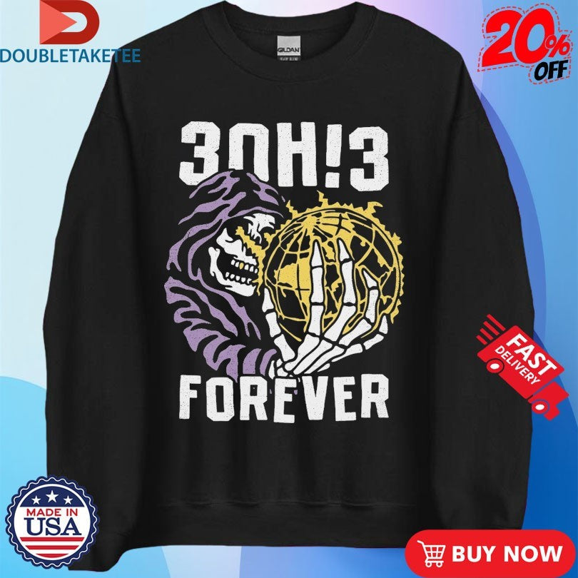 Official 3Oh!3 Forever Globe Shirts Unisex , , , Long Sleeve Tee