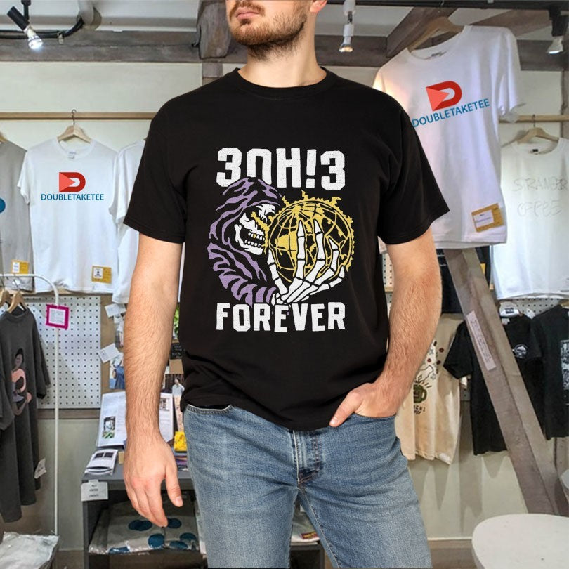 Official 3Oh!3 Forever Globe Shirts Unisex , , , Long Sleeve Tee