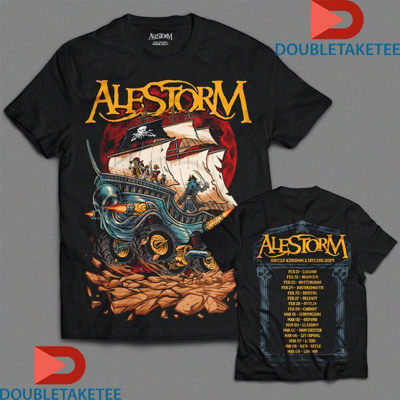 Official Alestorm 2024 Monstertruck UK &amp; Ireland Tour Dates Shirts Unisex , , , Long Sleeve Tee