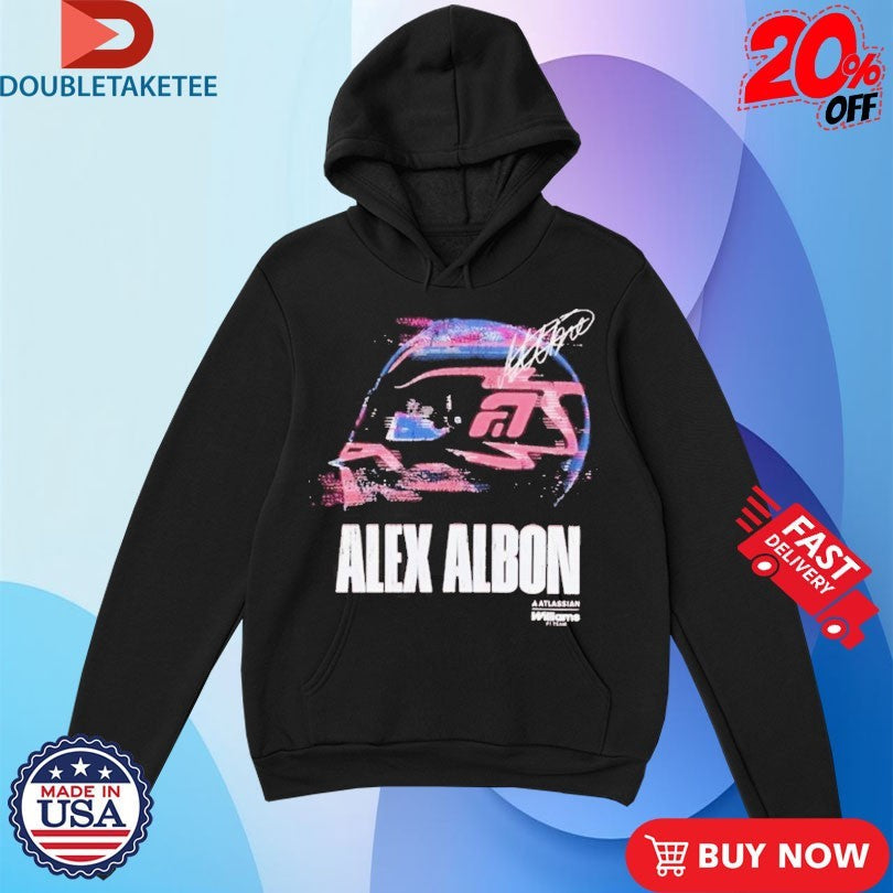 Official Alex Albon Glitch Helmet Williams F1 Shirts Unisex , , , Long Sleeve Tee