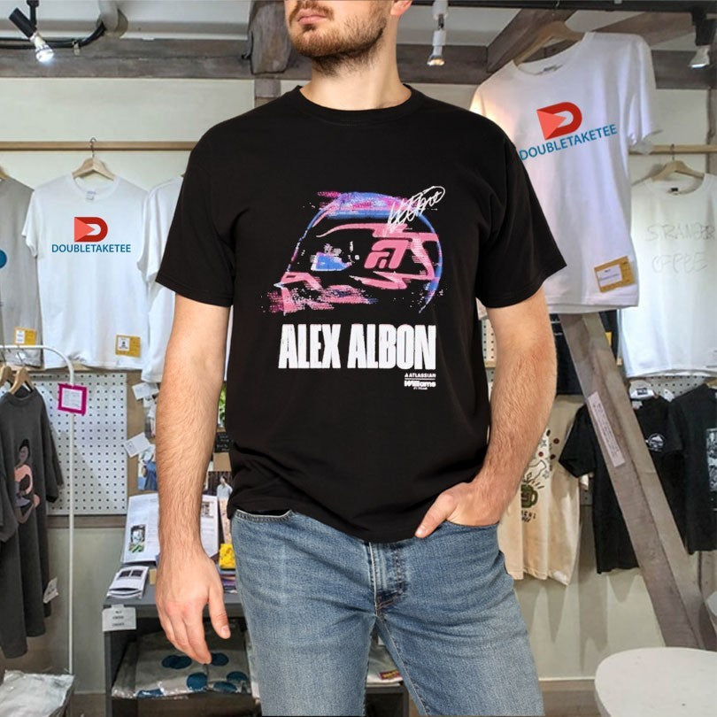 Official Alex Albon Glitch Helmet Williams F1 Shirts Unisex , , , Long Sleeve Tee