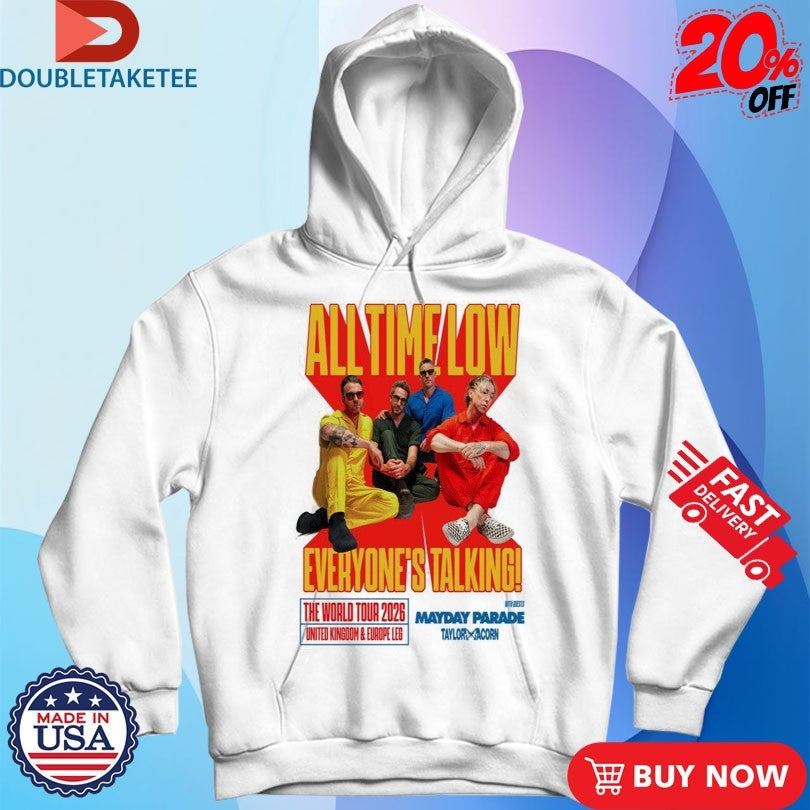 Official All Time Low The World Tour 2026 UK &amp; EU Shirts Unisex , , , Long Sleeve Tee