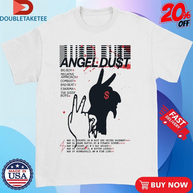 Official Angel DuSt March 2026 Tour Hand Shirts Unisex , , , Long Sleeve Tee