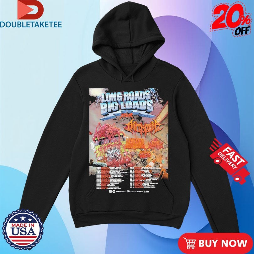 Official Archspire Long Roads Big Loads Tour 2026 Dates North American City Shirts Unisex , , , Long Sleeve Tee