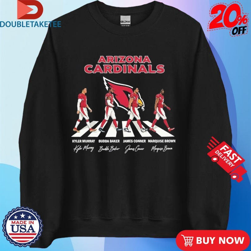 Official Arizona Cardinals With Kyley Murray Budda Baker And James Conner Marquise Brown Abbey Road Walking Signature Shirts