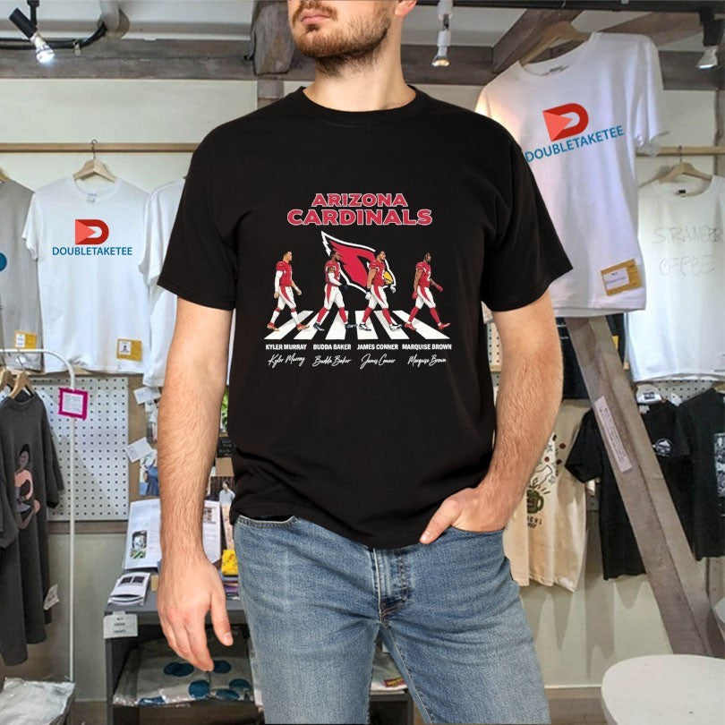 Official Arizona Cardinals With Kyley Murray Budda Baker And James Conner Marquise Brown Abbey Road Walking Signature Shirts