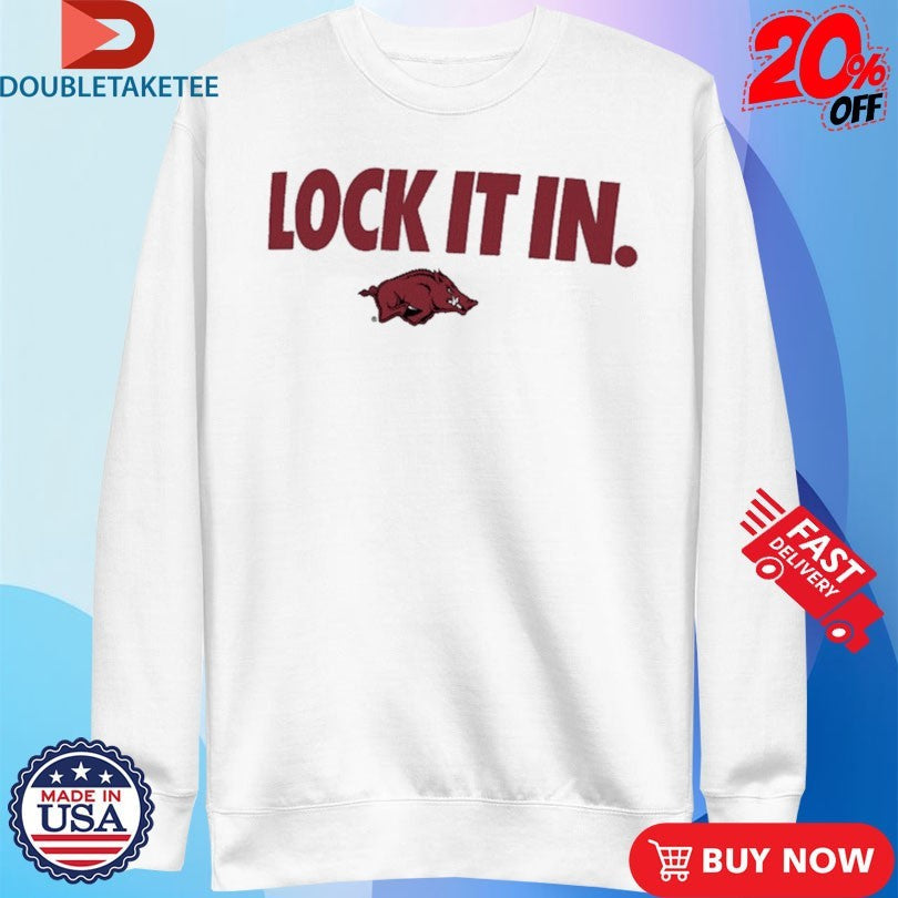 Official Arkansas Razorbacks Lock It In Shirts Unisex , , , Long Sleeve Tee