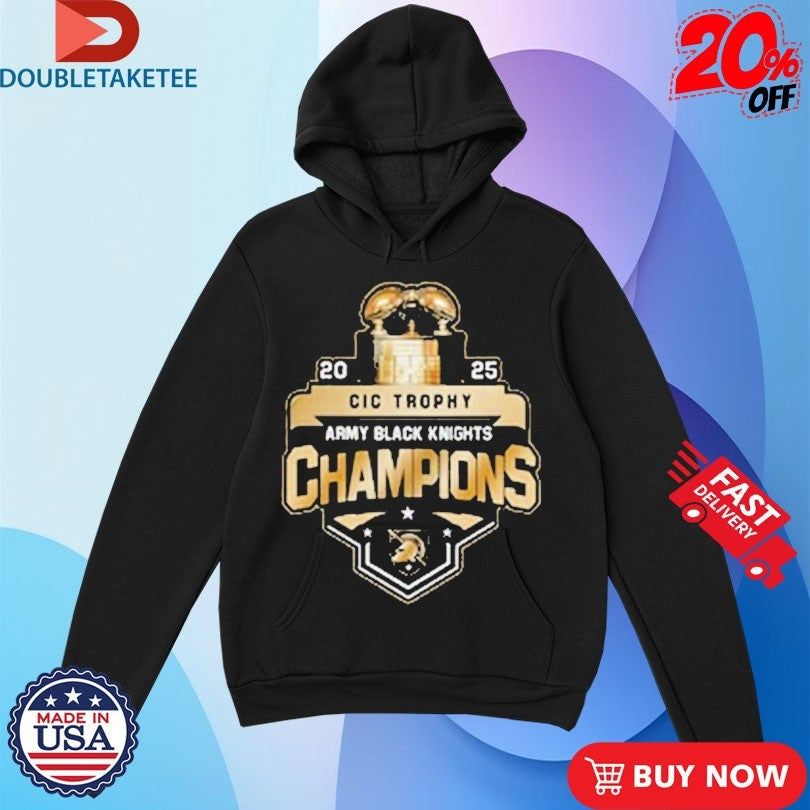 Official Army Black Knights CIC Trophy Champions 2025 Shirt Unisex , , , Long Sleeve Tee