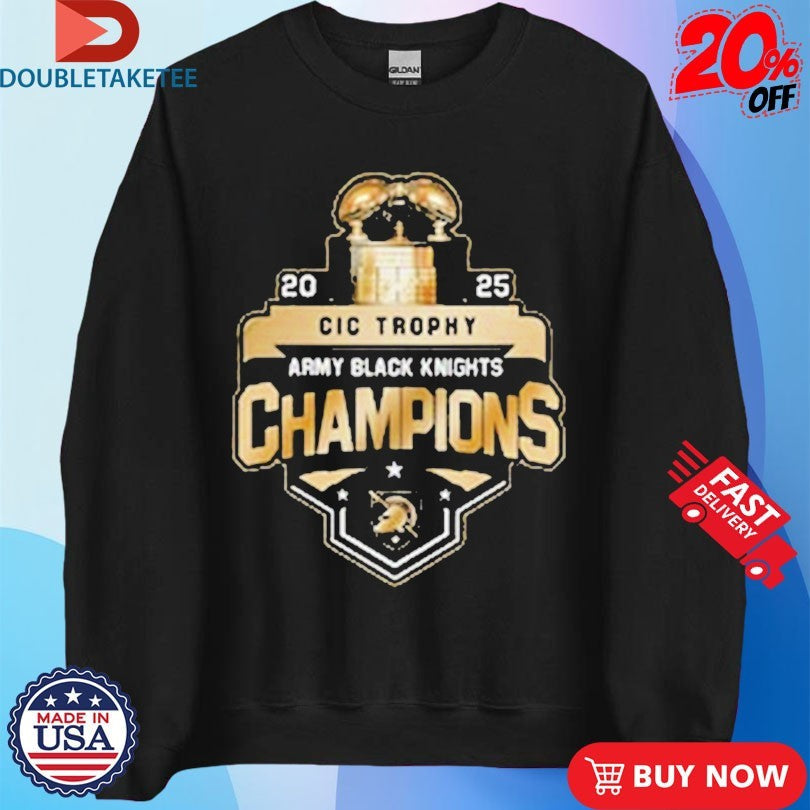 Official Army Black Knights CIC Trophy Champions 2025 Shirt Unisex , , , Long Sleeve Tee