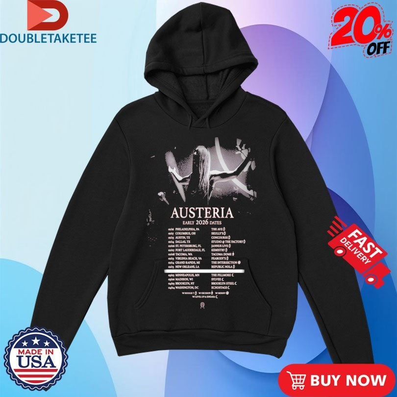 Official Austeria 2026 Early Tour Dates Shirts Unisex , , , Long Sleeve Tee