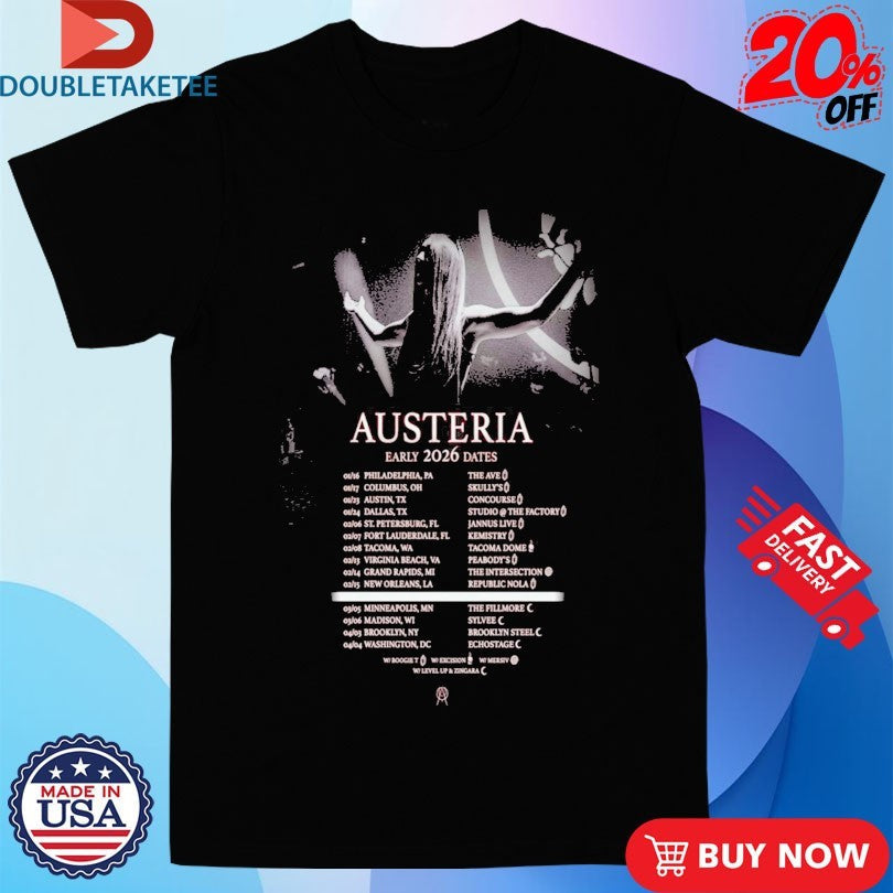 Official Austeria 2026 Early Tour Dates Shirts Unisex , , , Long Sleeve Tee
