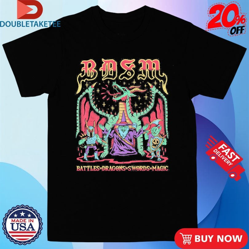Official BDSM Battles Dragons Swords Magic Wizard Of Barge Shirts Unisex , , , Long Sleeve Tee