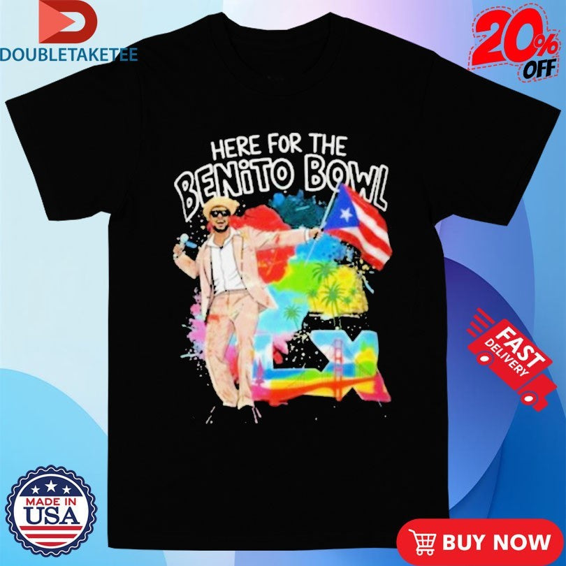 Official Bad Bunny Here For The Benito Bowl Bowl Bunny LX 2026 Shirts Unisex , , , Long Sleeve Tee