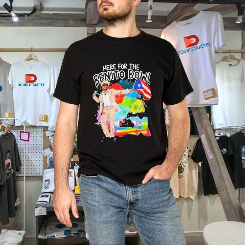 Official Bad Bunny Here For The Benito Bowl Bowl Bunny LX 2026 Shirts Unisex , , , Long Sleeve Tee