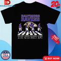Official Baltimore Ravens Lamar Jackson Roquan Smith And Odell Beckham Jr Zay Flowers Abbey Road Walking Shirts