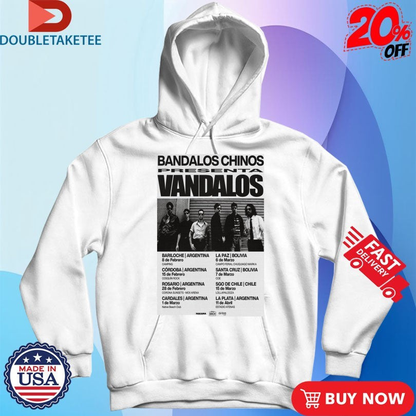 Official Bandalos Chinos Vandalos Tour 2026 Dates Shirts Unisex , , , Long Sleeve Tee
