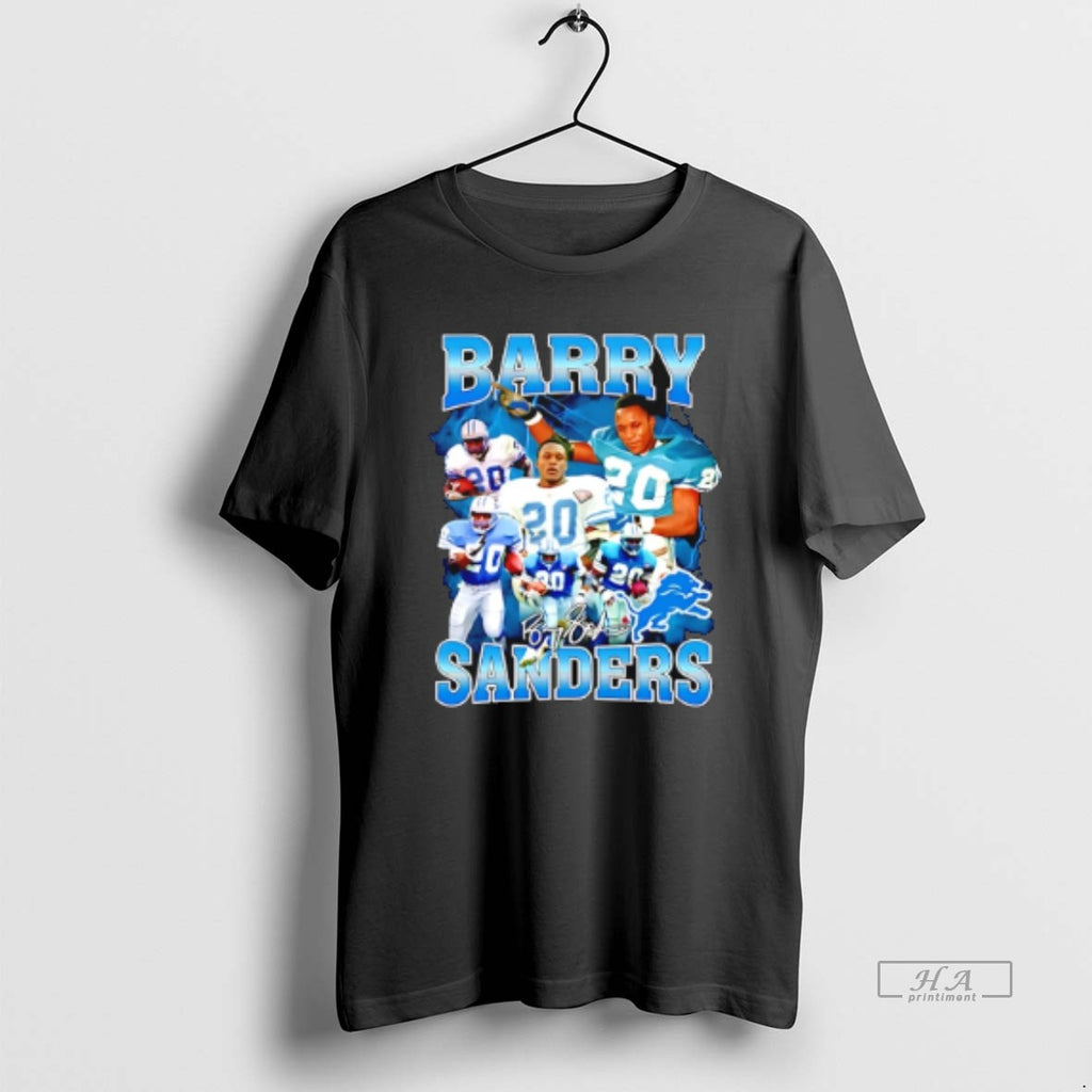 Official Barry Sanders Detroit Lions Vintage Signature