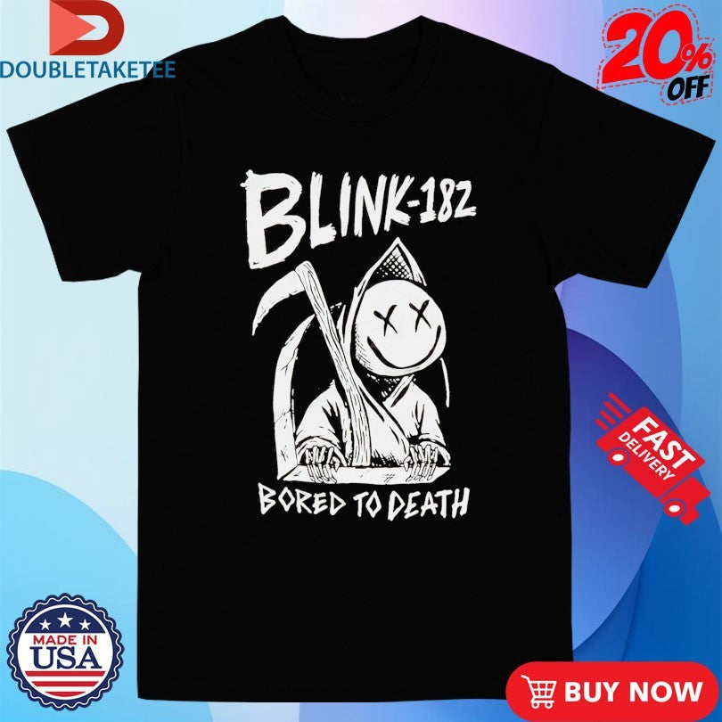 Official Blink 182 Bored To Death Grim Reaper Shirts Unisex , , , Long Sleeve Tee