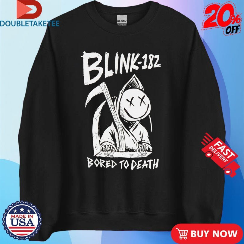 Official Blink 182 Bored To Death Grim Reaper Shirts Unisex , , , Long Sleeve Tee