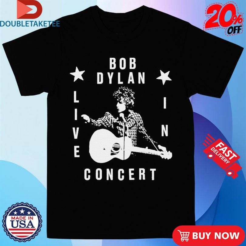 Official Bob Dylan Live In Concert Guitar Shirts Unisex , , , Long Sleeve Tee