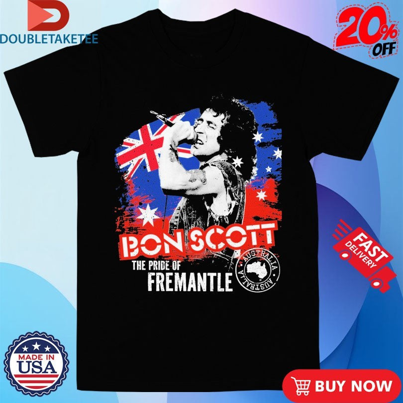 Official Bon Scott The Pride Of Fremantle Australia Stamp Shirts Unisex , , , Long Sleeve Tee