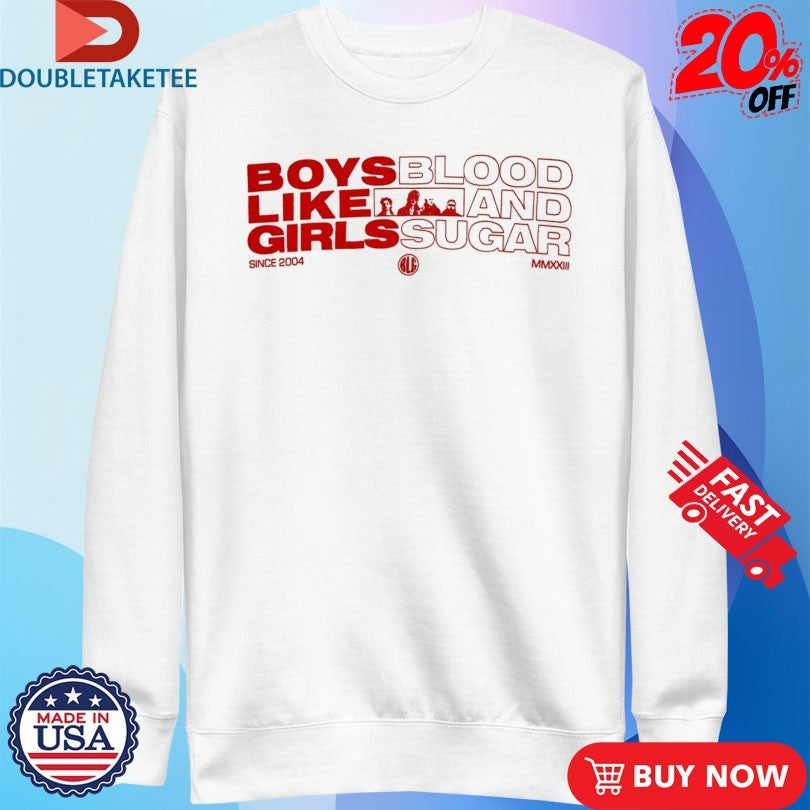 Official Boys Like Girls Blood And Sugar Since 2004 Text Block Shirts Unisex , , , Long Sleeve Tee