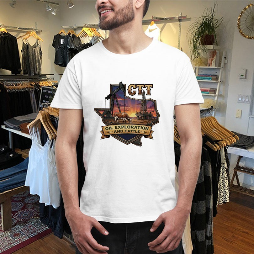 Official CTT Oil Exploration And Cattle TX Shirts Unisex , , , Long Sleeve Tee