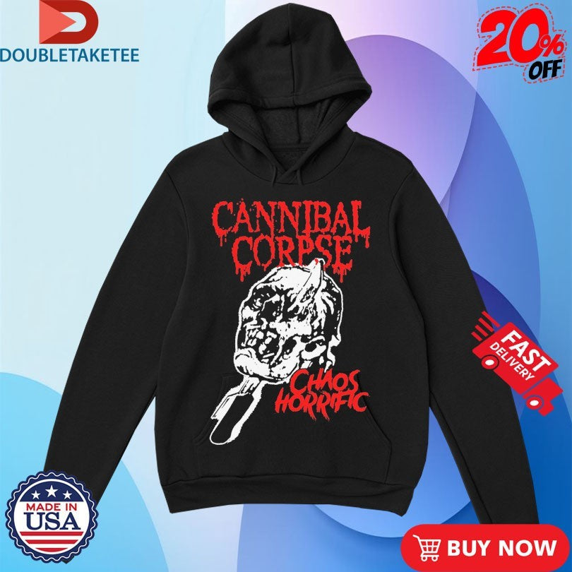 Official Cannibal Corpse Chaos Horrific Skull Shirts Unisex , , , Long Sleeve Tee