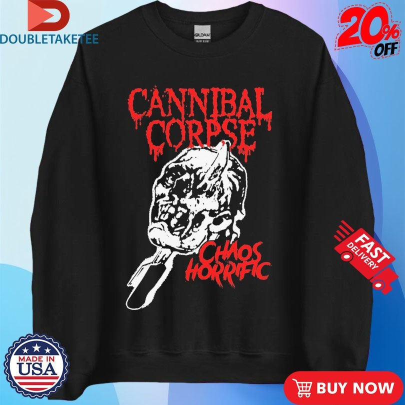 Official Cannibal Corpse Chaos Horrific Skull Shirts Unisex , , , Long Sleeve Tee