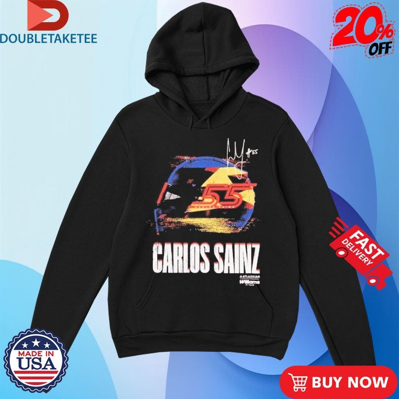 Official Carlos Sainz Kids Glitch Helmet Williams F1 Shirts Unisex , , , Long Sleeve Tee