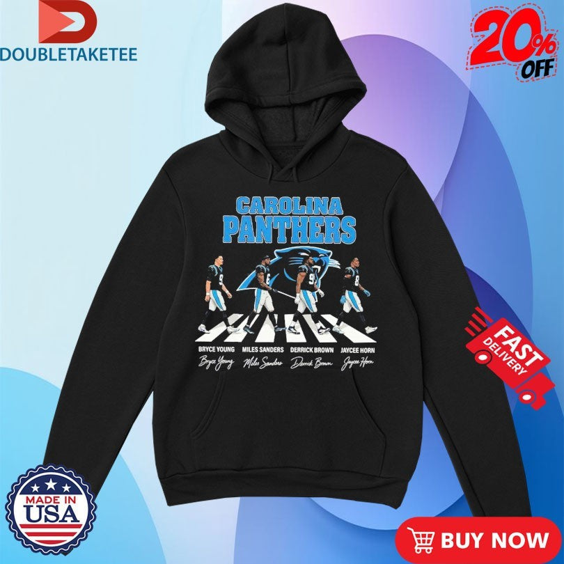 Official Carolina Panthers Bryce Young Miles Sanders And Derrick Brown Jaycee Horn Abbey Road Signatures Shirts