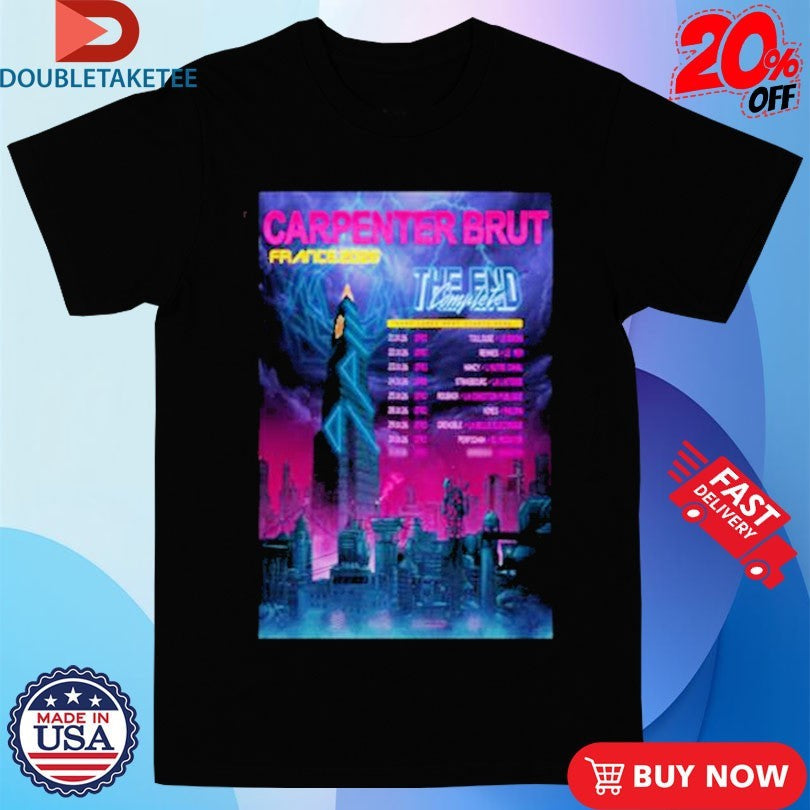 Official Carpenter Brut France Tour 2026 Dates Shirts Unisex , , , Long Sleeve Tee