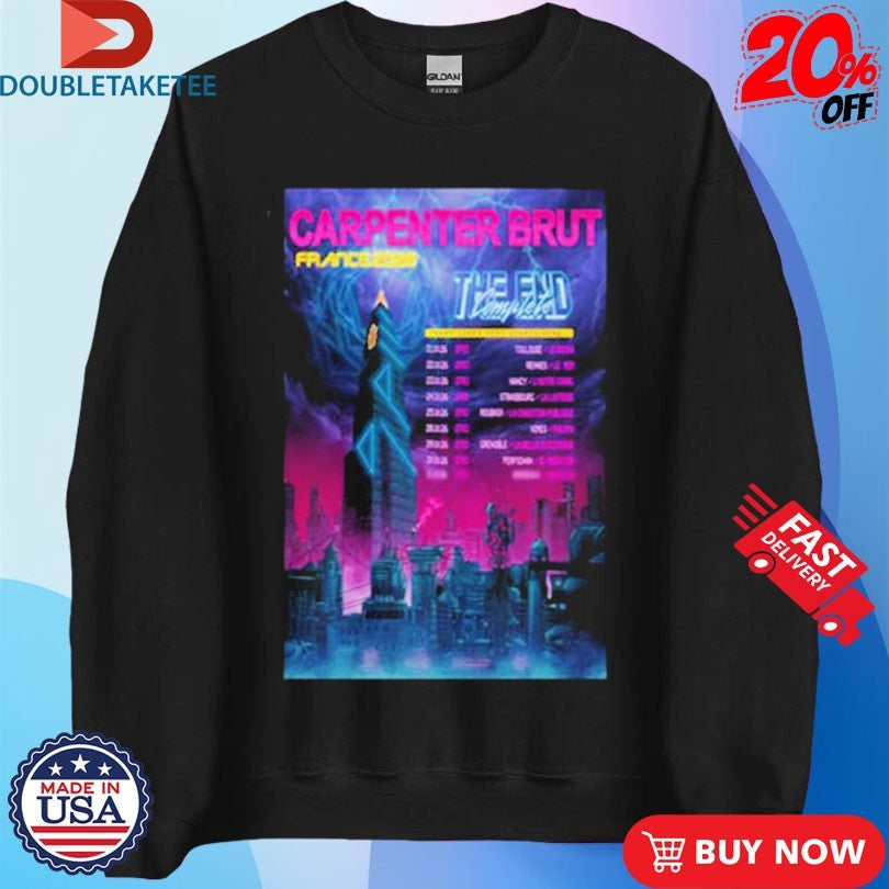 Official Carpenter Brut France Tour 2026 Dates Shirts Unisex , , , Long Sleeve Tee