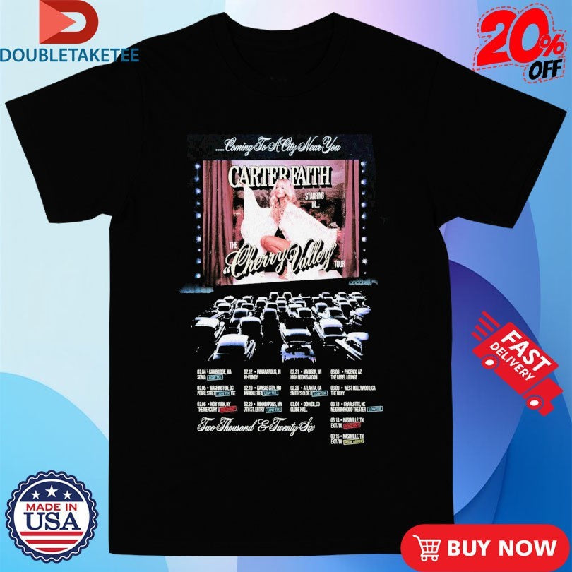 Official Carter Faith The Cherry Valley Tour 2026 Dates Shirts Unisex , , , Long Sleeve Tee