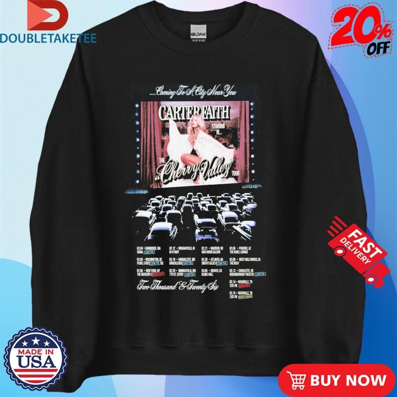 Official Carter Faith The Cherry Valley Tour 2026 Dates Shirts Unisex , , , Long Sleeve Tee