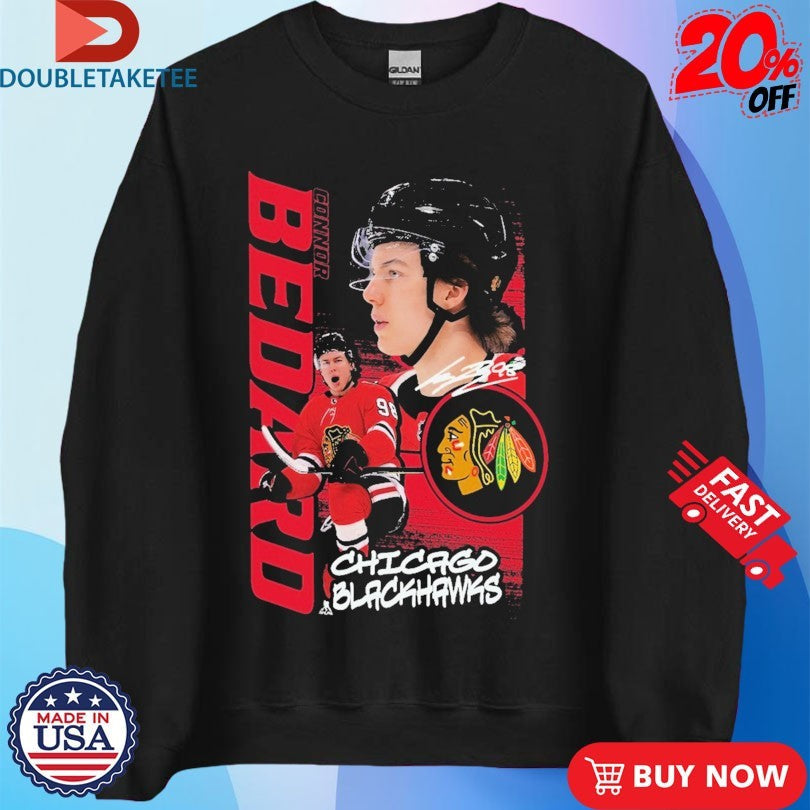 Official Chicago Blackhawks Connor Bedard Playmaker NHL Signature Shirts Unisex , , , Long Sleeve Tee