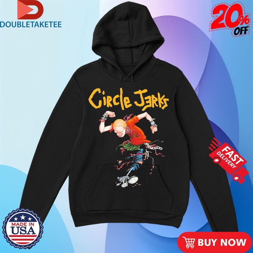 Official Circle Jerks Full Colour Skankman Shirts Unisex , , , Long Sleeve Tee